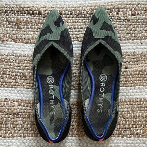 Rothy’s The Point Camo Slip On Flats Size 9
